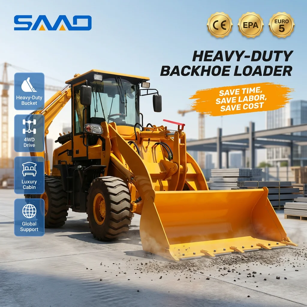 WZ15-26 Ce Certified Backhoe Loader Euro 5 Emission Heavy Duty Hydraulic Machinery For Construction Agricultural Use Europe