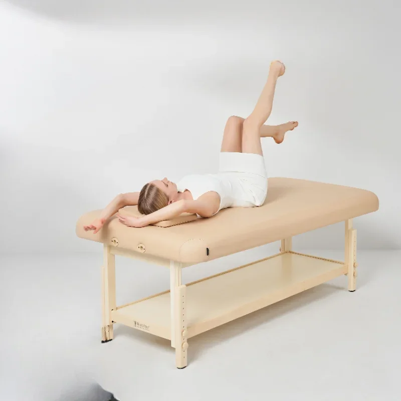 Beauty salon massage  fixed solid wood beauty bed massage  treatment