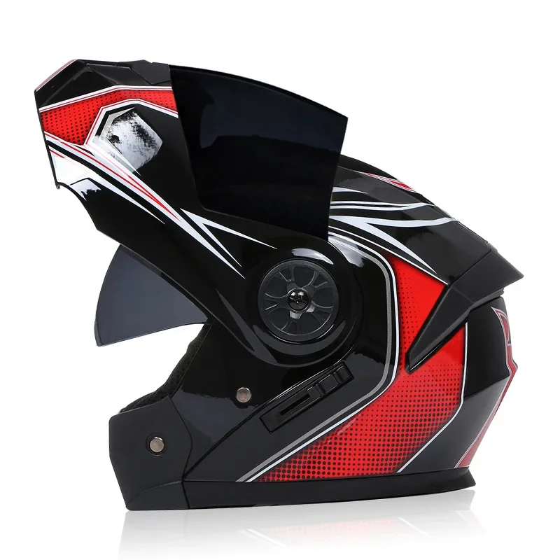 Bld Modulaire Dubbele Lens Motorhelm Veiligheid Downhill Flip Up Helmen Professionele Motorcross Racen Full Face Casco Moto