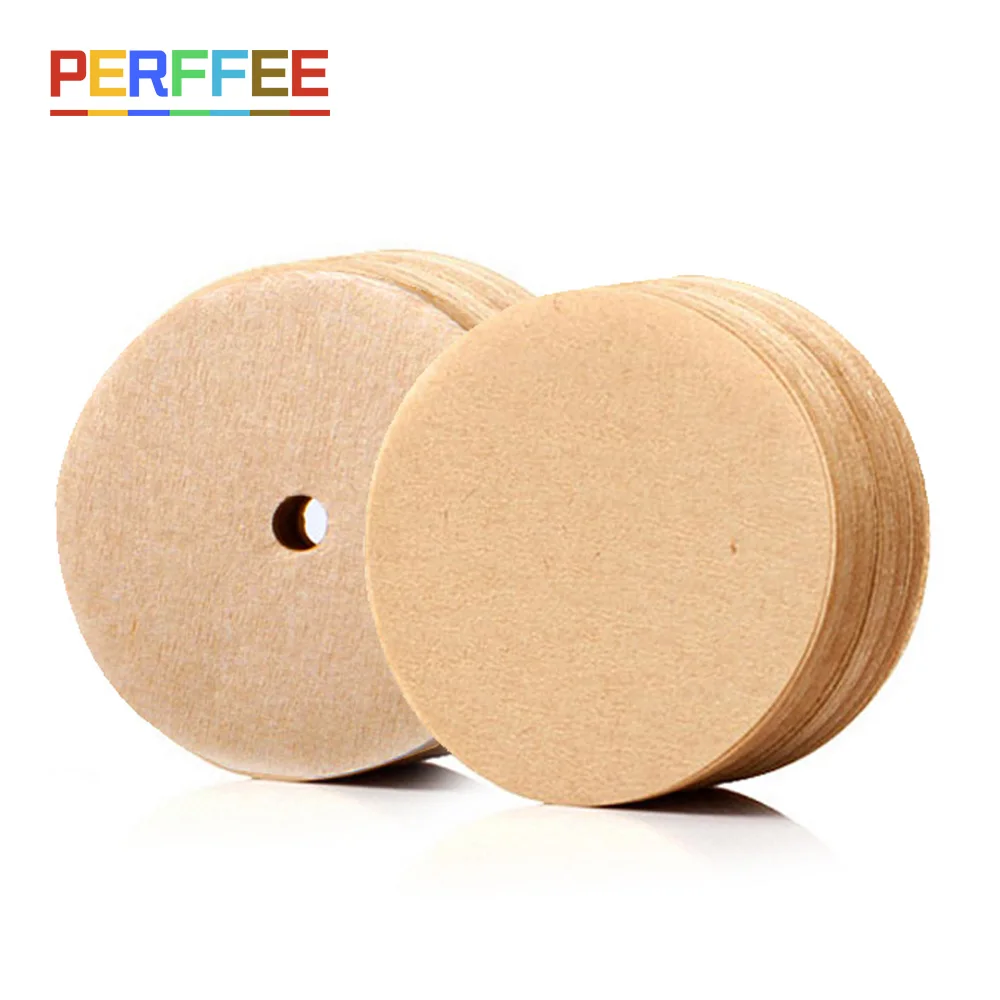 

100PCS Coffee Filter Paper Round Shape 60mm Wood Fiber No. 6 Coffee Filter Cafe Tools for Moka Pot Vietnamese Phin Ice Drip