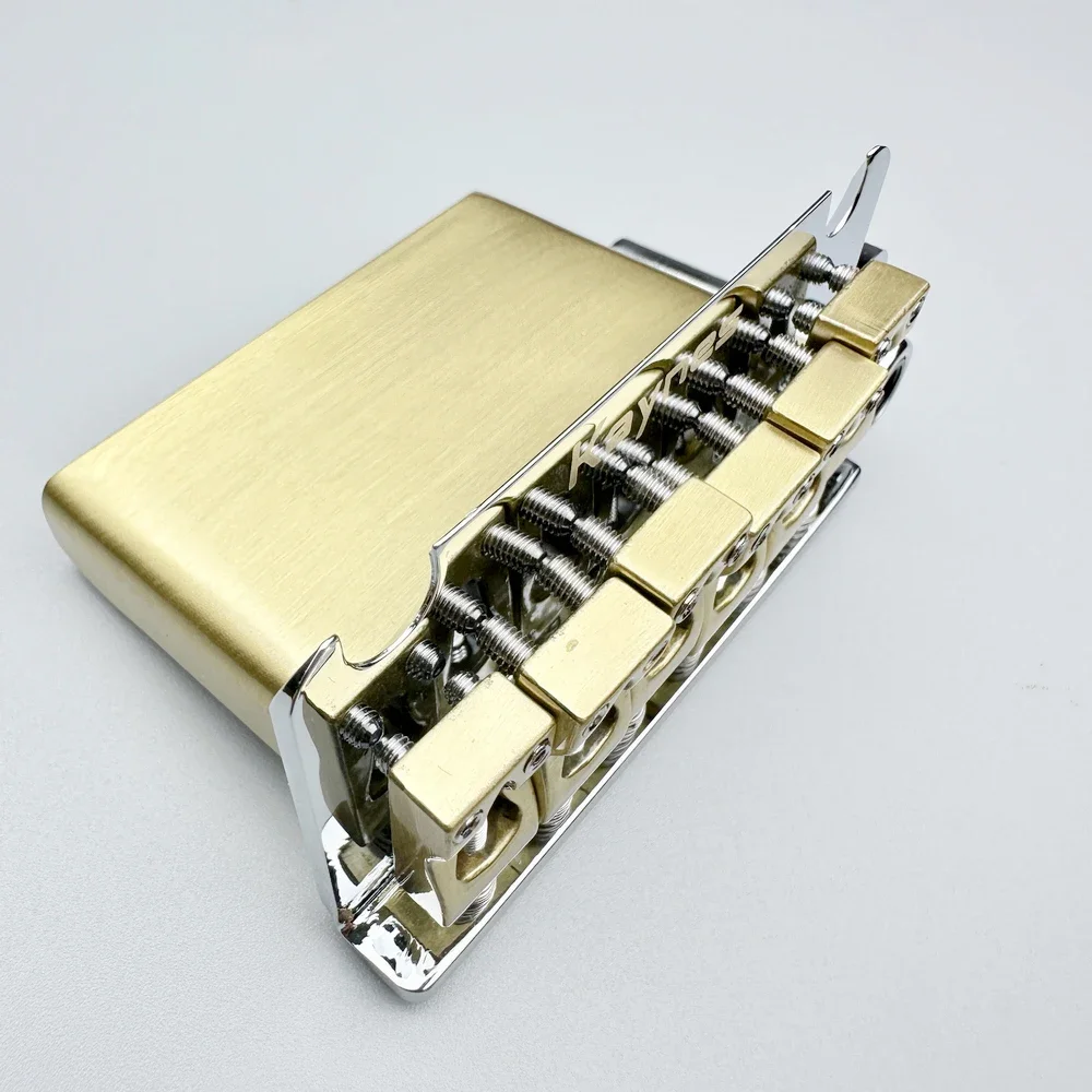 KAYNES 2 point Electric Guitar Tremolo System Bridge With Brass Block and Saddles for ST and suhr guitar Chrome Silver KY06