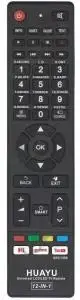 HUAYU URC1366 12 IN 1 FOR NETFLIX PRIME FOR YOUTUBE key UNIVERSAL smart controller