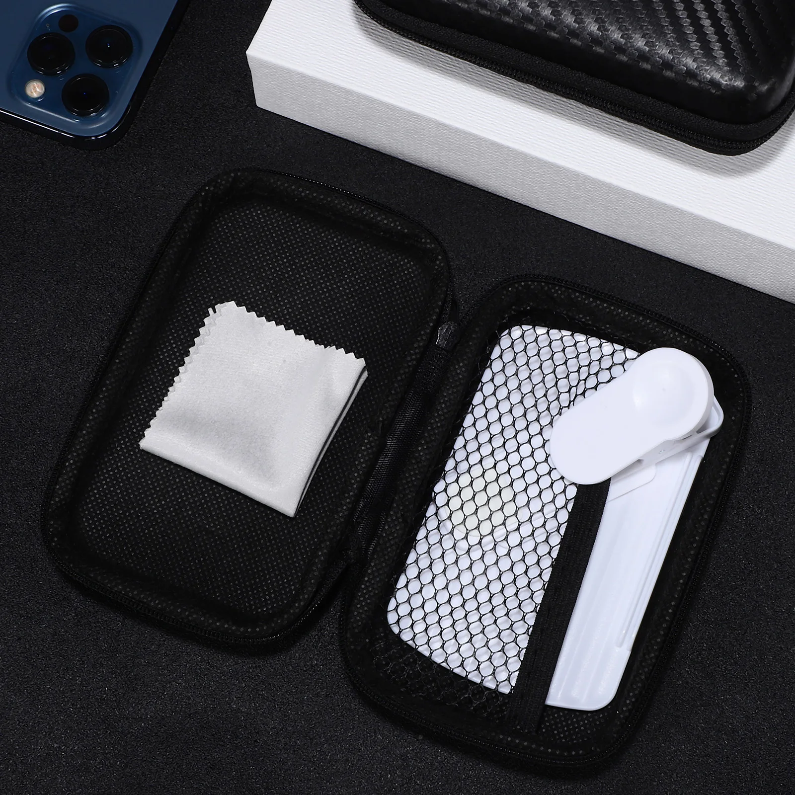 

2 pcs Reflection Clip Adjustable Universal Vlog Phone Holder Mirror For Back Camera Smart Phone Camera Reflection Mirror Kit