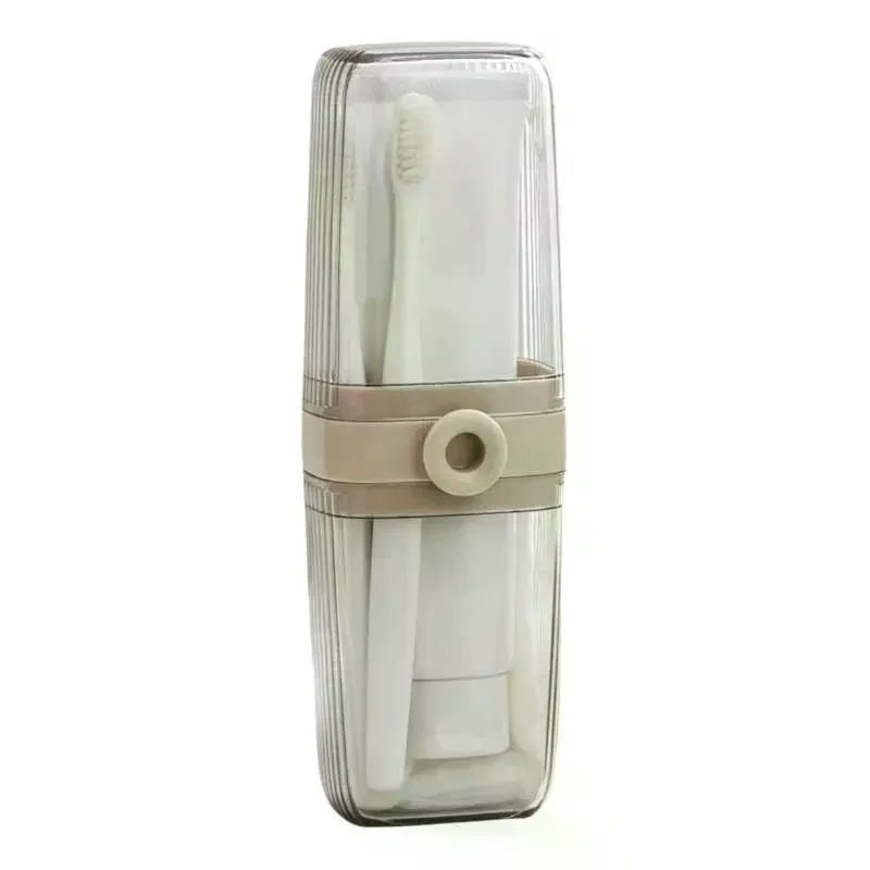 Toothbrush Containers Transparent Portable Toothbrush Toothpaste Case Family Travel Outdoor Business Trip Acessories 1Pcs