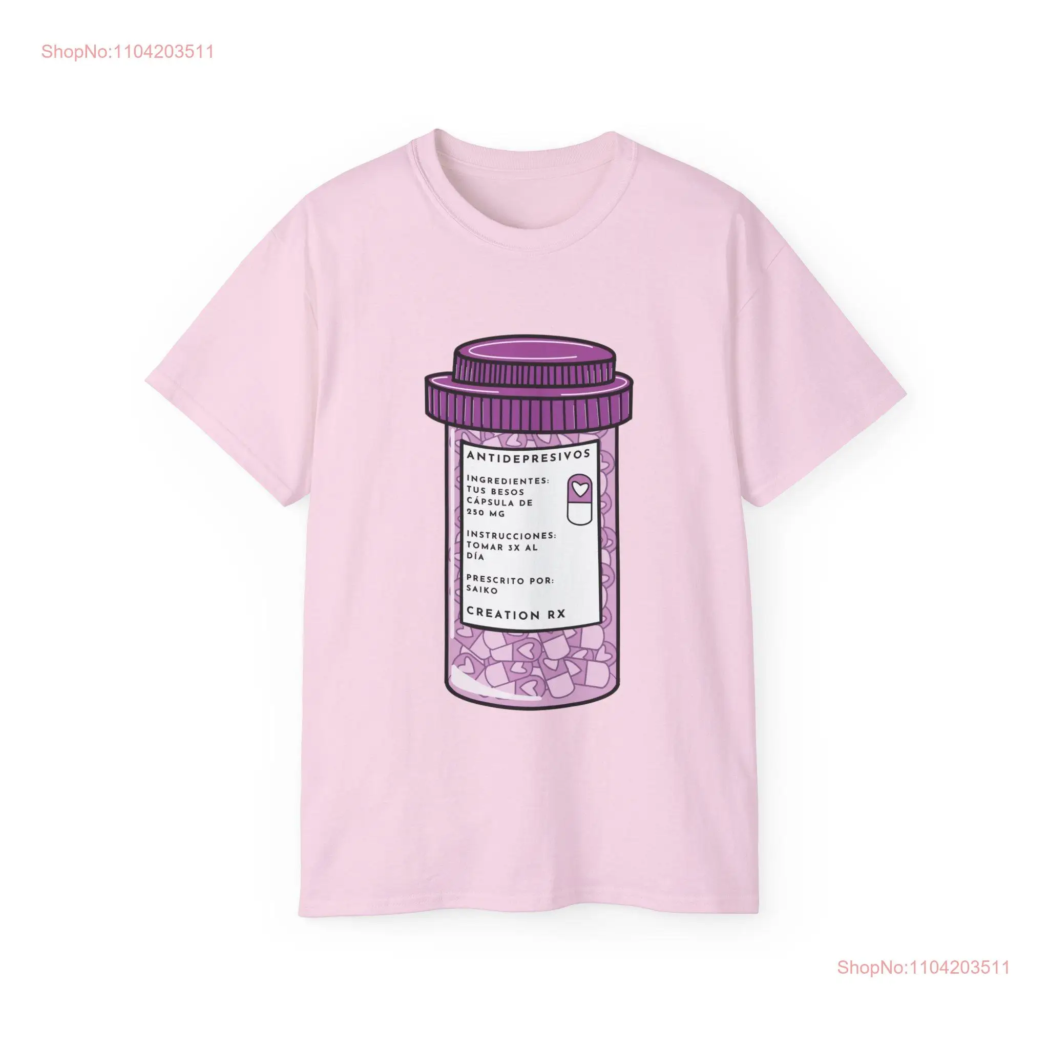 Antidepressivos prescription bottle t shirt long or short sleeves