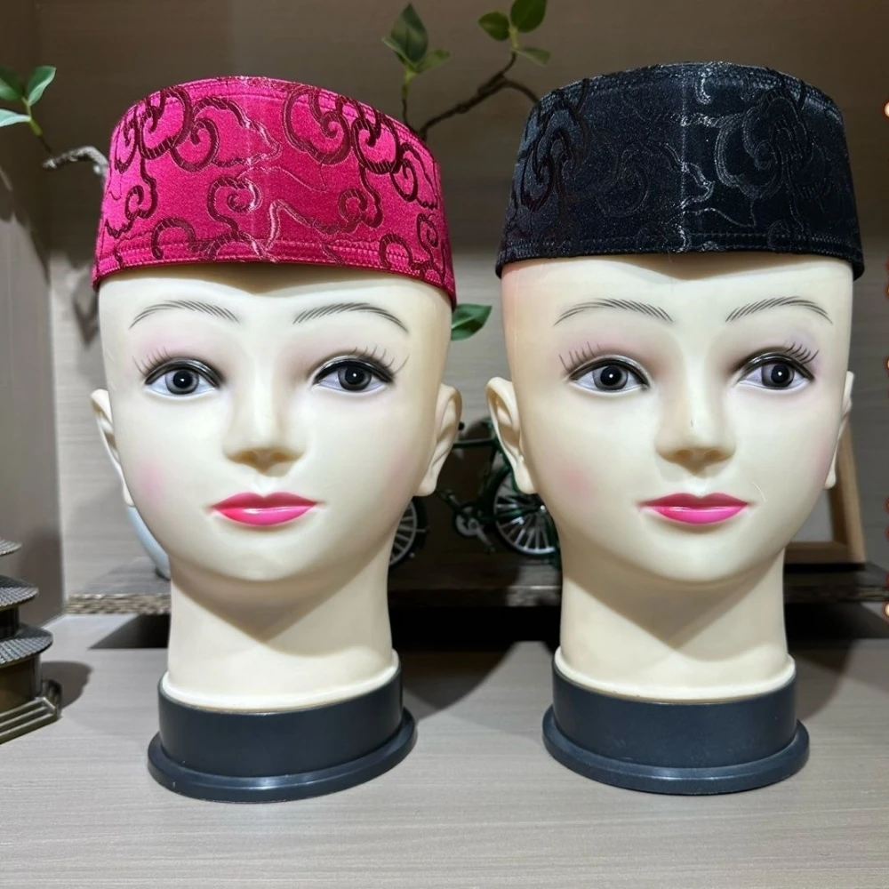 Bonés muçulmanos para roupas masculinas produtos fiscais turquia frete grátis oração chapéu de barco malaio kippa islâmico kufi topi preto 03452