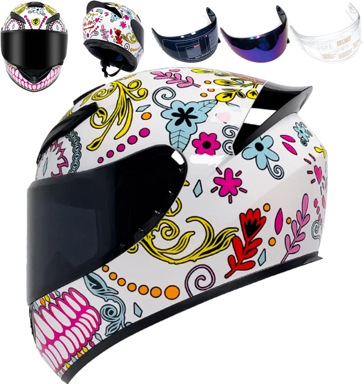 

Полнолицевой мотоциклетный шлем, гоночные шлемы для мотокросса с пряжкой, совместимые прозрачные тонированные козырьки, одобренная модель DOT, уличный велосипед