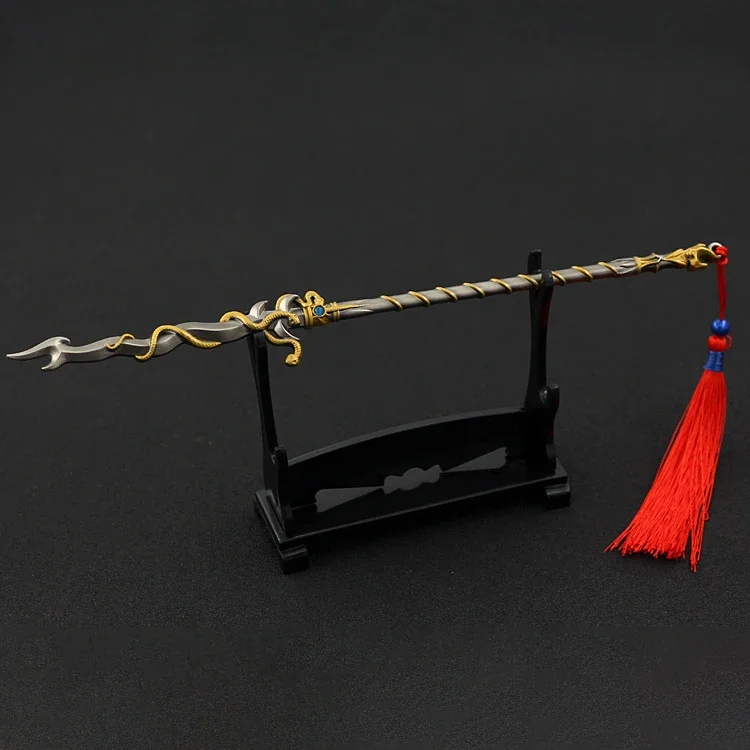 Douluo Continent Anime Game Surrounding swords 22cm Wu Soul Temple Seal Snake Spear Douluo Alloy sword Model Decoration toys