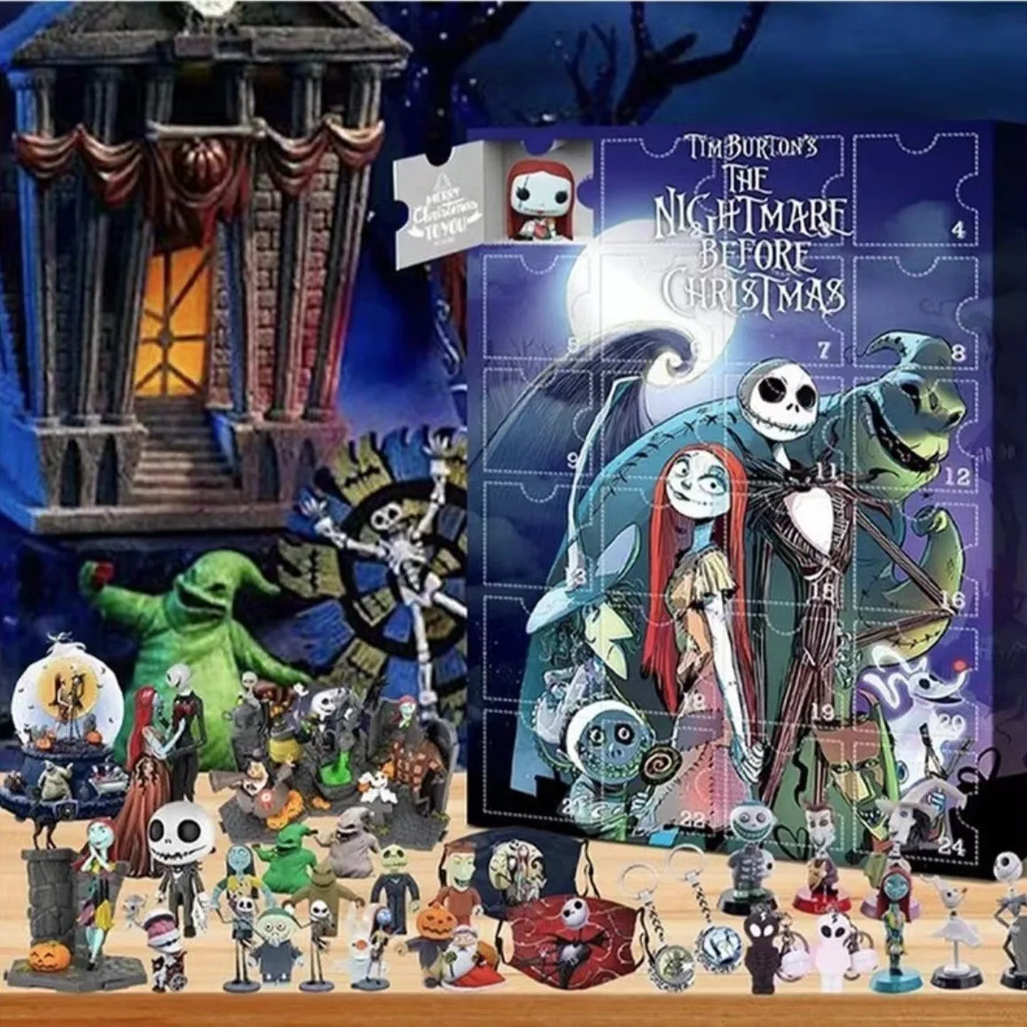 

The Nightmare Before Christmas Anime Advent Calendar Action Figures Toys Model Doll Collection Children Birthday Christmas Gifts