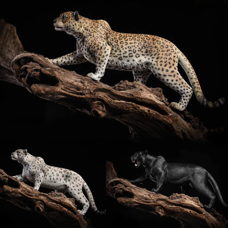 JXK 1/6 Soldier Scene Accessory Panther Snow Leopard Jaguar Simulation Animal Double Headed Carving Model For Fans Hobby Gifts