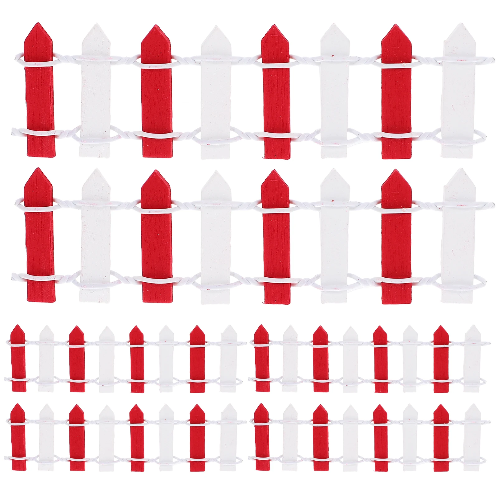 10 Pcs Miniature Garden Fence for Micro L scaping Mini Fences Dollhouse Accessories Wooden Picket Fence Simulated Farm