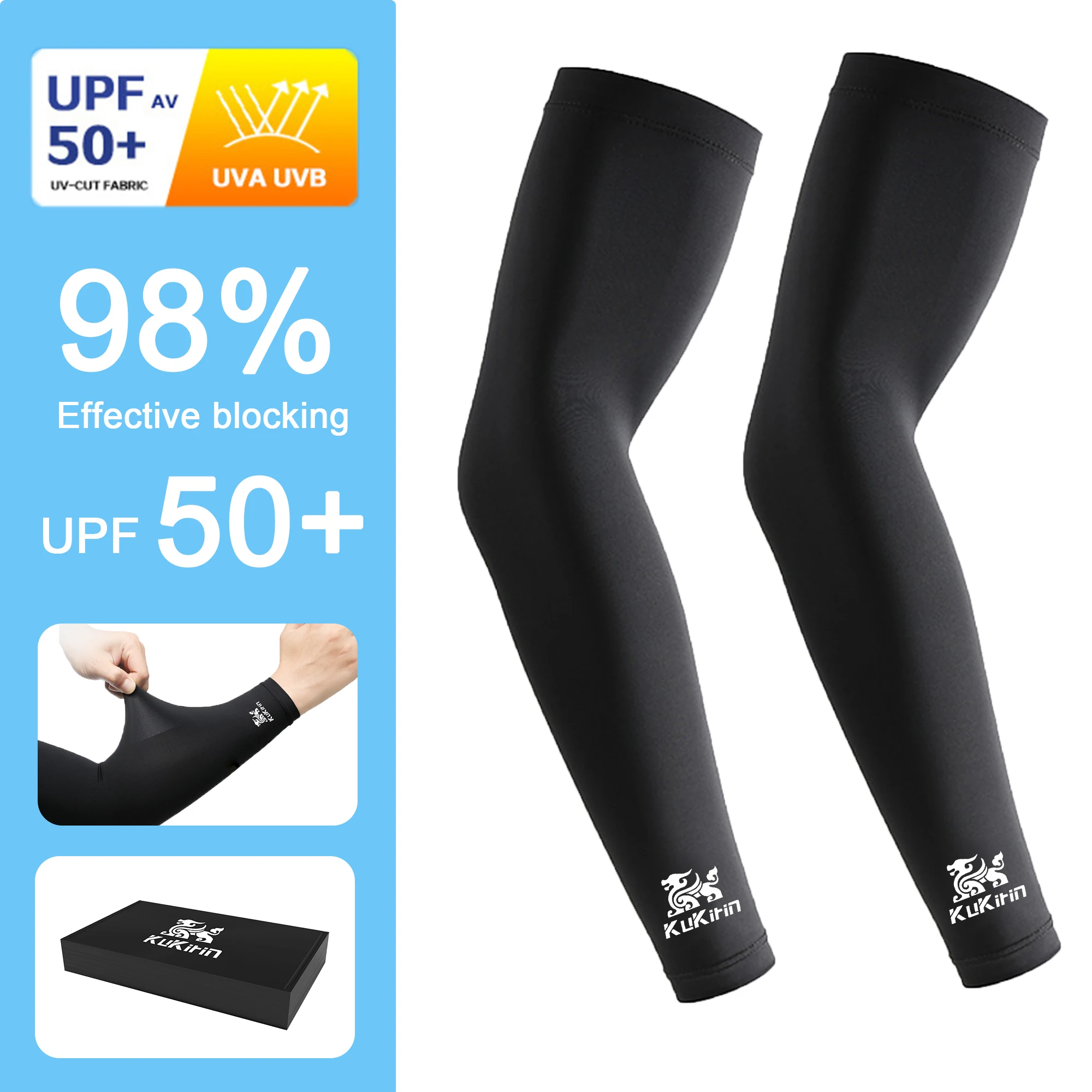 

Рукав Kukirin, дышащий, быстросохнущий, с защитой от ультрафиолета, спортивный рукав для езды на велосипеде, ледяная ткань, солнцезащитная одежда, крутой рукав для фитнеса