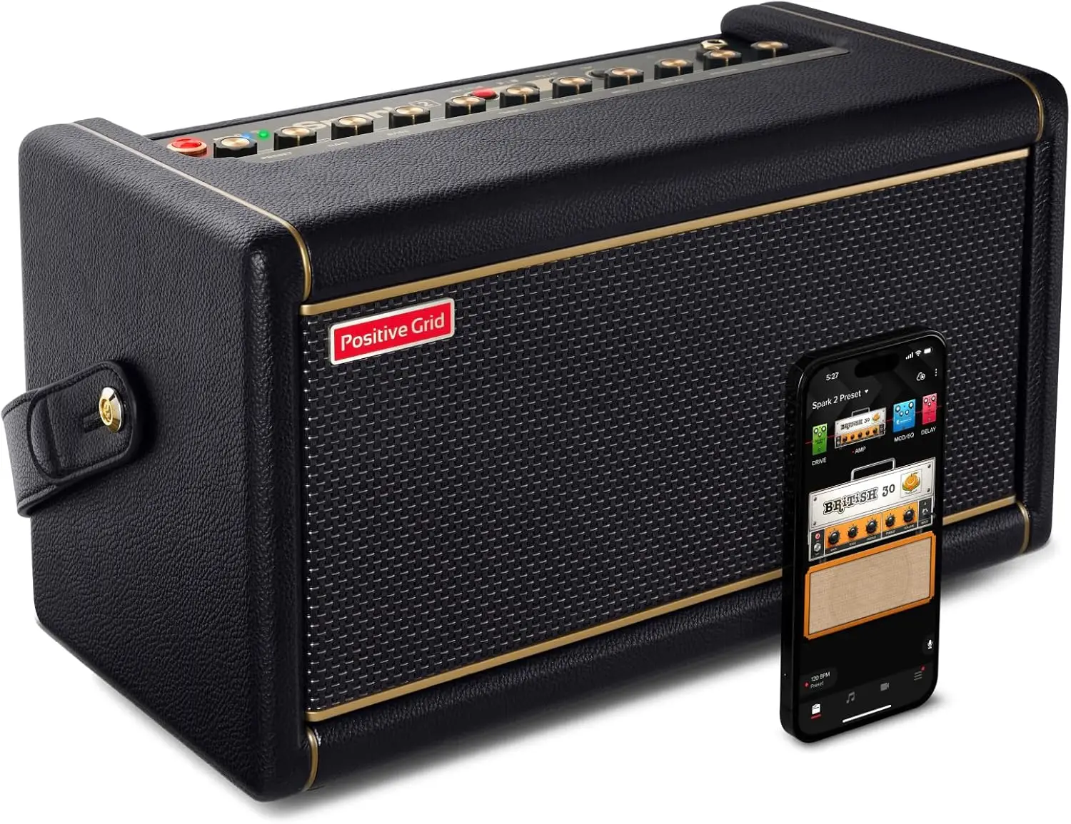 Grid Spark 2 50W Smart Guitar Practice Amp & Bluetooth Speaker with Built-in , AI Features & Smart App for Electr