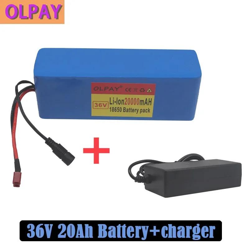 

36V 10S3P 20Ah 500W High Power Capacity 42V 18650 Lithium Battery Pack 20000mAh Electric Bicycle Scooter BMS+charger