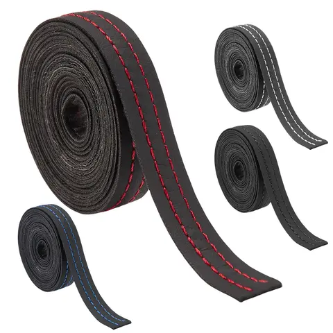 Car Interior DIY Strips PU Leather Self-Adhesive Dashboard Leather Decorative Line Car Interior Moulding Trim Car Decoration