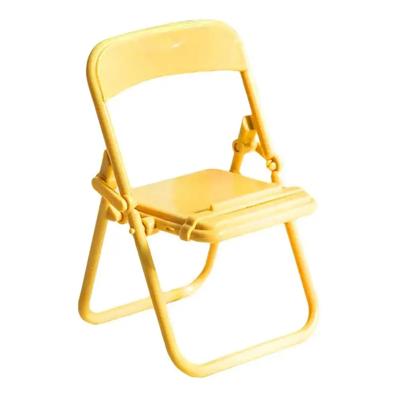 Colorful Mini Chair Shape Mobile Phone Stand Portable Cute Adjustable Folding Stool Lazy Phone Desktop Holder Cell Phone