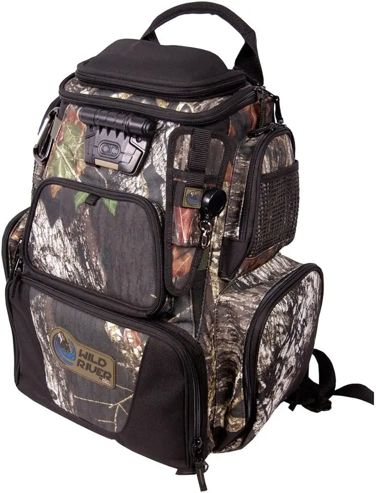 WCT604 Tackle Tek Nomad LED Lighted Camo Backpack, Mossy Oak