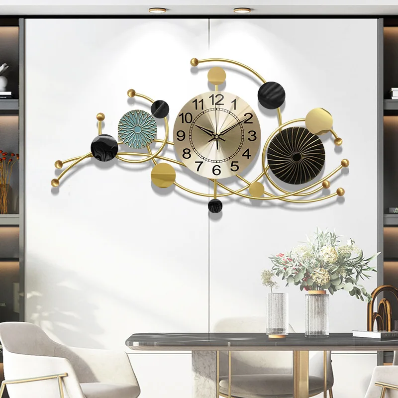 Design Silent Wall Clocks Minimalist Cute Nordic Restaurant Luxury Art Mural Wall Watch Modern Reloj De Pared Home Decoration