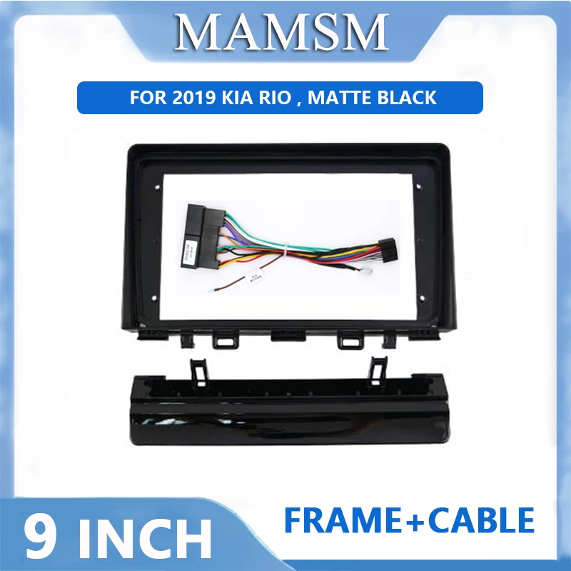 

9 Inch 2 Din Auto Radio Frame For 2019 KIA RIO Car Player DVD Dashboard Audio Panel Mount Installation Fascia Frame