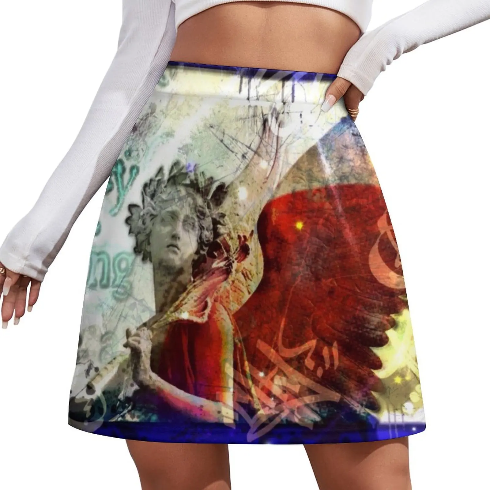 

‘Angel’ Digital art Mini Skirt Clothing female skirt for woman Woman skirts