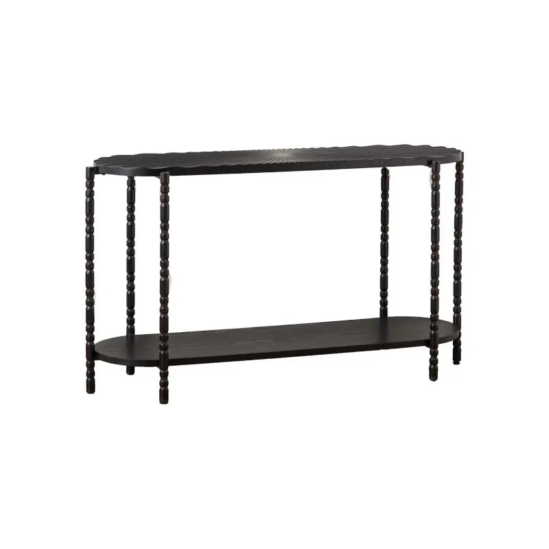 

Medieval style home entrance, home corridor, aisle cabinet, American retro black table, living room decoration simple case