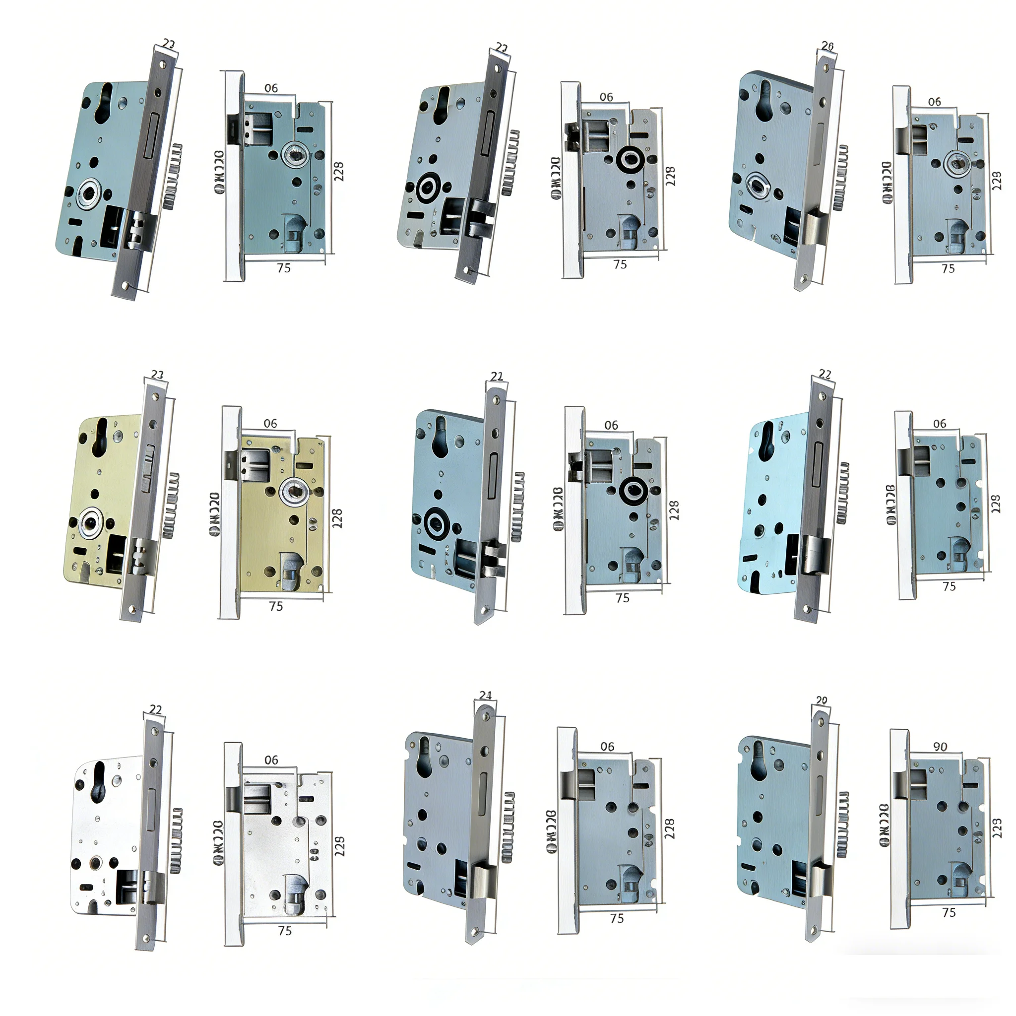 58x50/58x45 Lockbody Enhanced Security Indoor Door Lock Case - Core Pressure Handle Double Hardware Extension Home Safety
