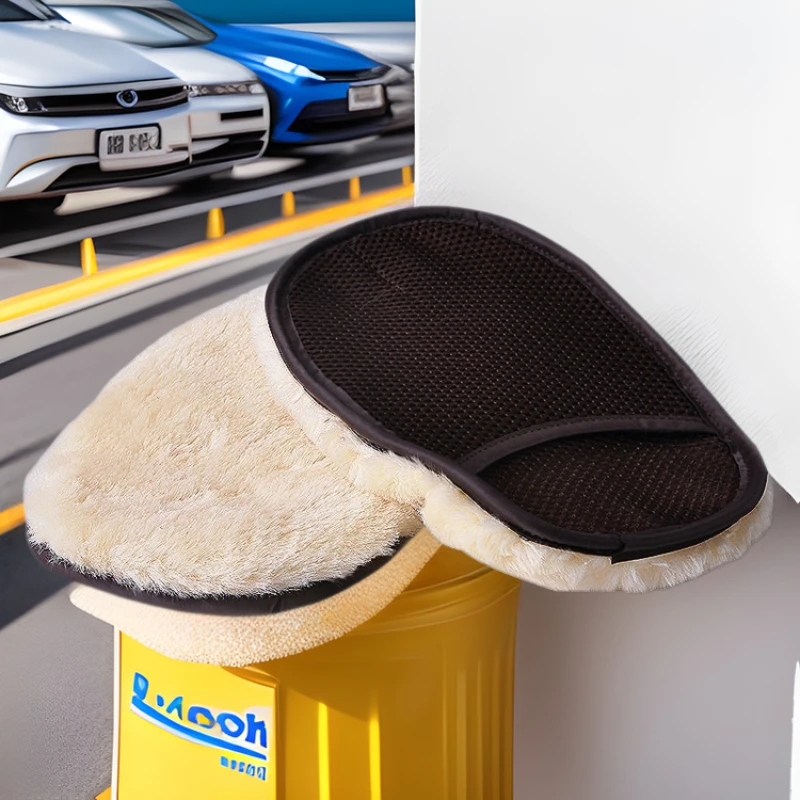 

1/2pcs Plush Imitation Wool Car Washing Gloves Ideal for Waxing Polishing Car Cleaning Auto Detailing Accessories
