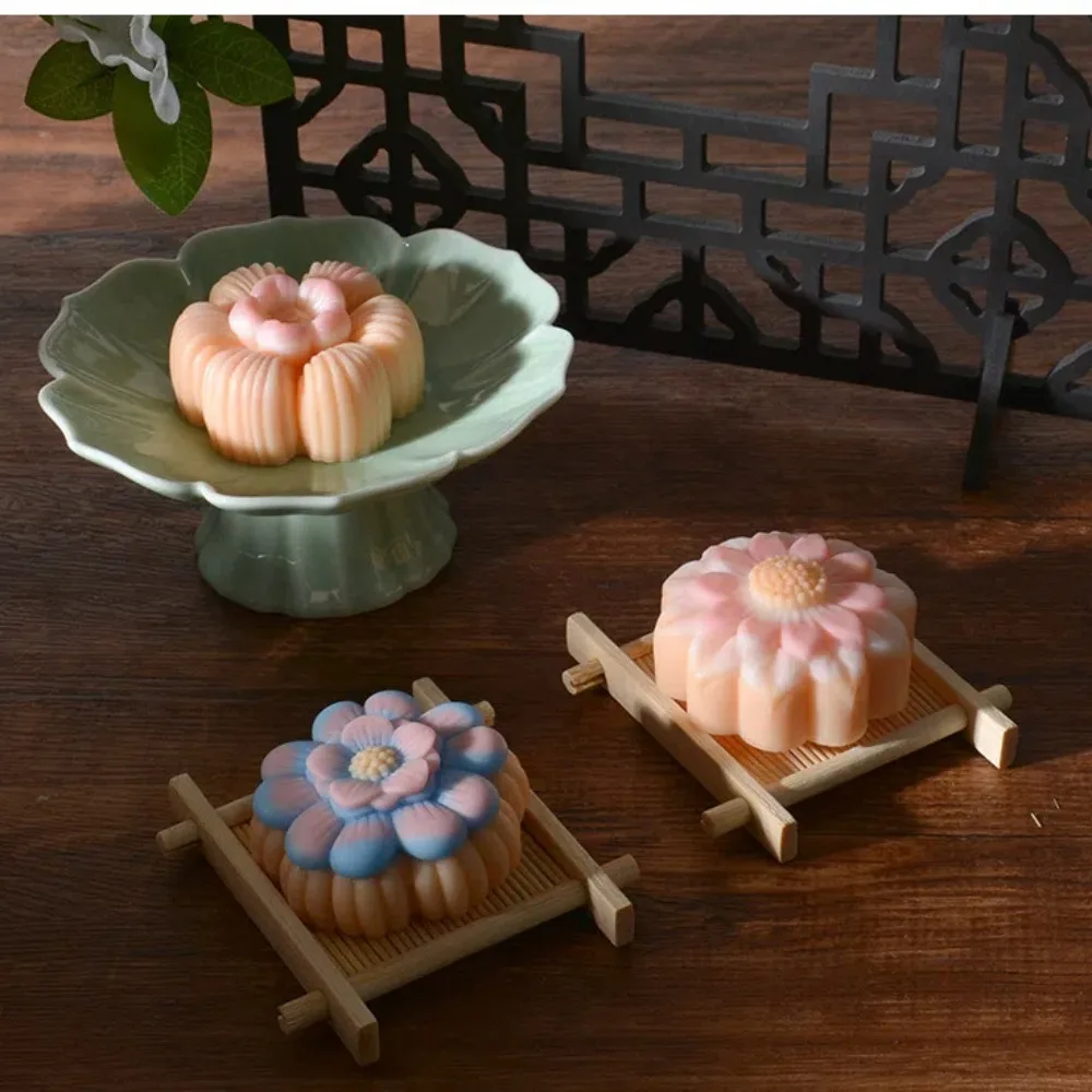 3D Flower Shape Flower Silicone Molds Ice Pastry Baking Tool Jelly Candy Moulds Reusable Chocolate Silicone Soap Mold Kitchen
