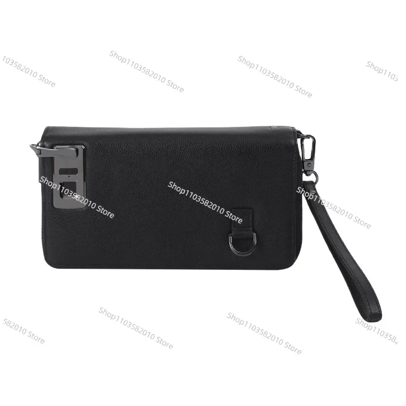 

Portable fingerprint lock man wallet Anti-theft genuine leather clutch bags hand fingerprint bags handbag for man
