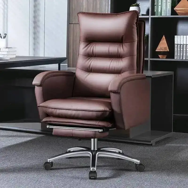 Luxury Ofice Chair Mobiles Ergonomic Pedicure Computer Lazy Ofice Chair Leather Armchair Ergonomic Fotel Do Biurka Furniture