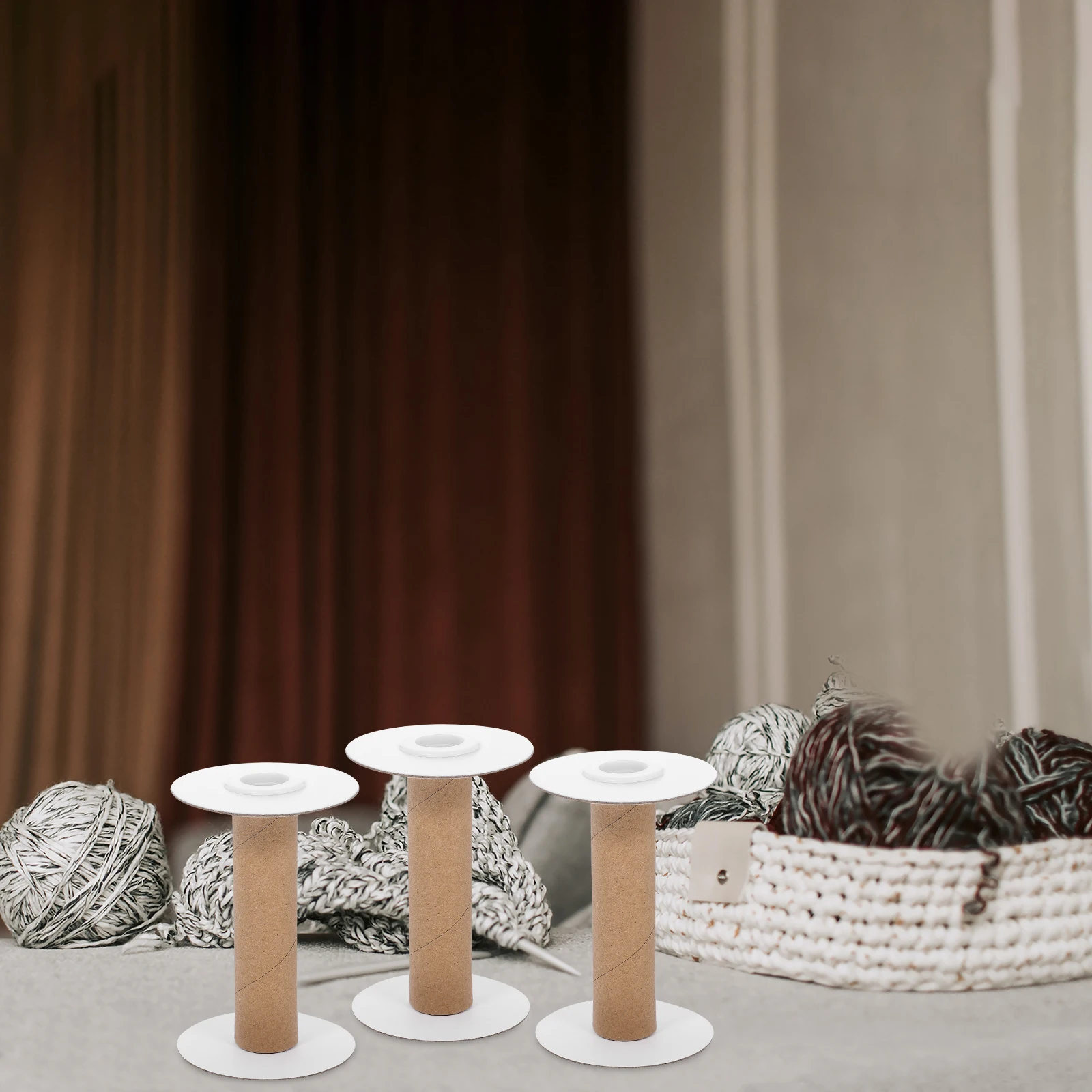 

10pcs Thread Bobbins Practical Winding Yarn Weaving Bobbins Spools Yarn Weaving Practical Embroidery Spool Storage ganizer