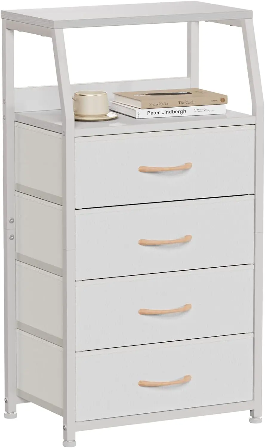 

Tall 4 Drawers Dresser, Vertical Storage Tower for Bedroom, Hallway, Entryway, Nursery, Closet Organizer