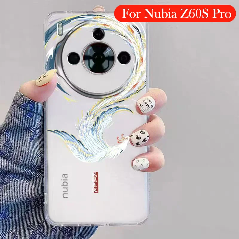 Transparent Case For ZTE Nubia Z60S Pro Patterns Back Cover for Nubia Z60S Pro