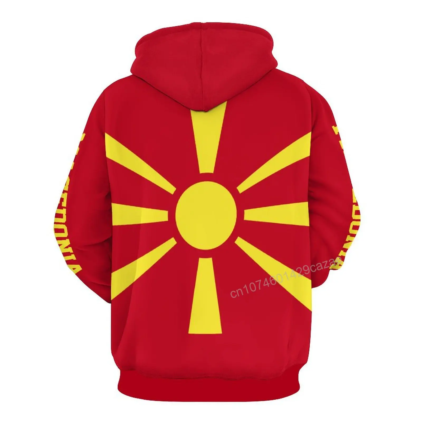 North Macedonia Country Flag 3D Hoodie Polyester Cool Men Women Harajuku Sweatshirt Unisex Casual Pullover Hoodies