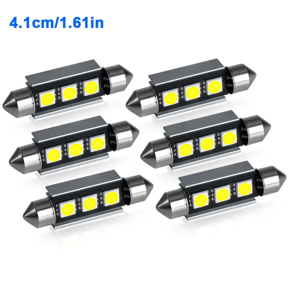 2/4/6/10PCS Super Helle Girlande LED 31/36/39/42MM 5050 3 Chips Aluminium Körper Schnelle Kühlung für Auto Lesen Kennzeichen Licht