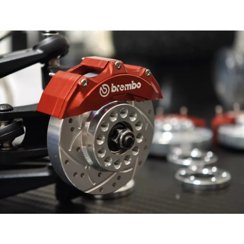 7075 Aluminiumlegierung Bremssattel Bremsscheiben für KM RAM1500 TANK 300 F150 RC Crawler Kompatibel mit 2,2"-Rädern Metall-Upgrade