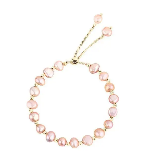 Elegant Pearl Bracelet Baroque Simulated Pearl Women Bracelet Bangles Ladies Fashion Charm Jewelry for Birthday Party Gifts