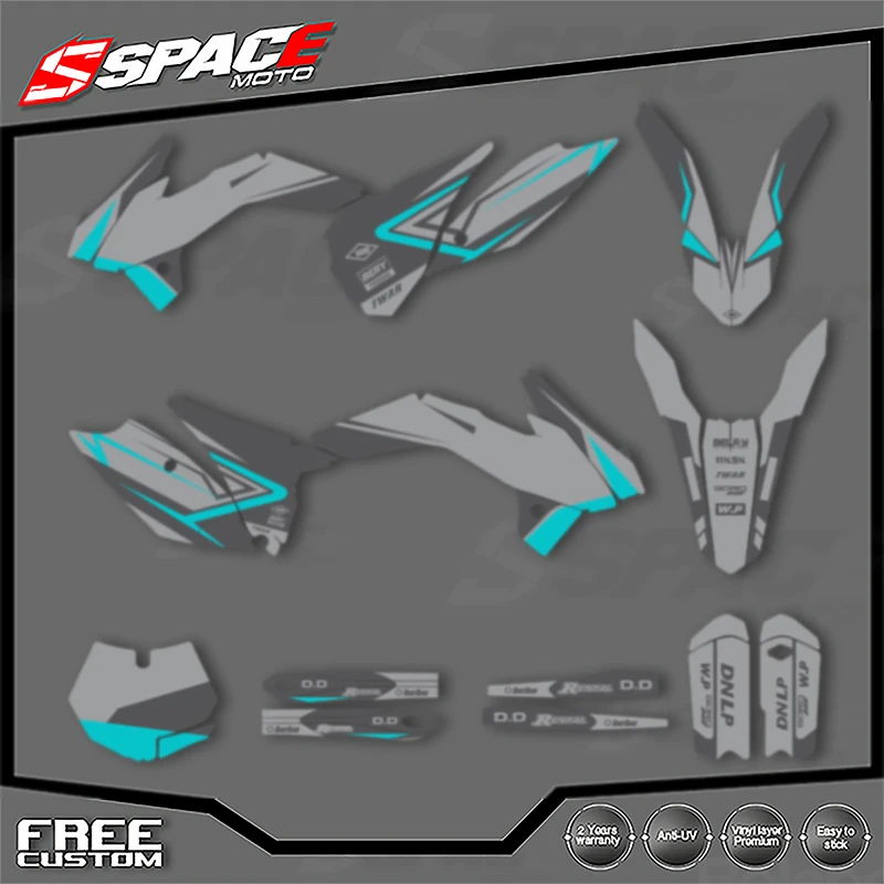 

SPACE Custom Motorcycle Graphics Background Decal for KTM SX SX85 2013 2014 SX85 2015 2016 2017 Stickers Kits 13