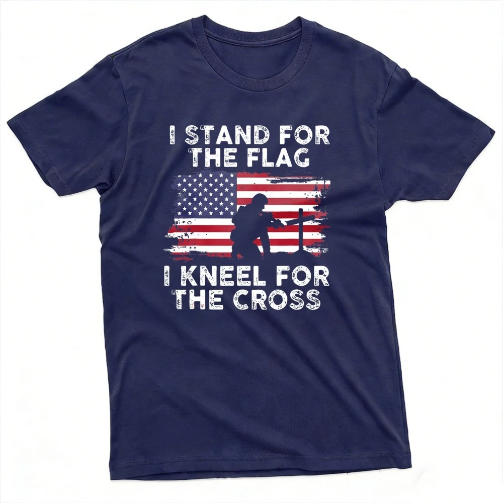 I Stand for The Flag Memorial Day Never Forget Veteran T-Shirt Men Tops Oversized O-neck Clothes Short Sleeve T-shirt