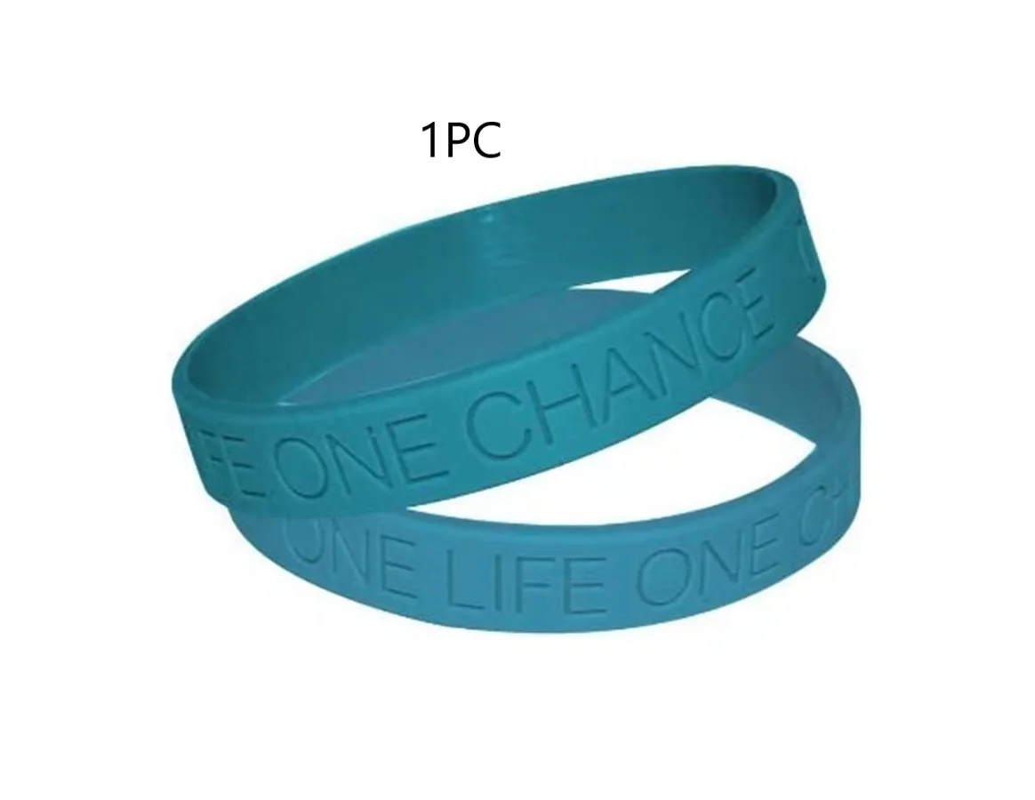 1pc one life one chance silicone bracelet rubber wristband