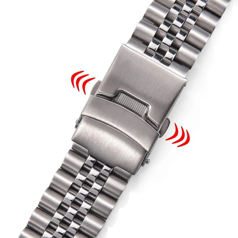 18 19 20 21 22 23 24mm High Quality Solid Stainless Steel Watch Strap Replacement for Universal Flat End Silver Watch Bracelet