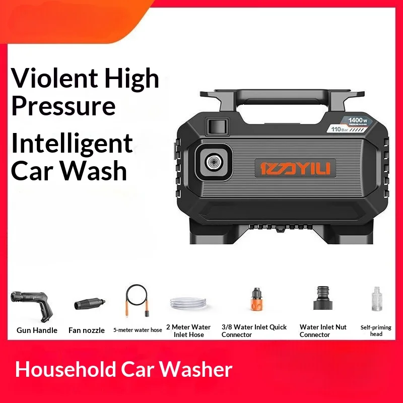 

Электрическая автомойка высокого давления 220 В, портативный мощный водяной насос, машина для чистки дома и сада, аксессуары для автомобиля талантов