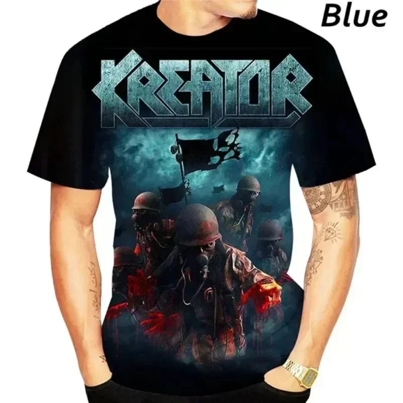 Popular Heavy Metal Band ThrashMetal Kreator 3D Print T shirts Men/Women Fashion Hip Hop Kids T-shirt Oversized Unisex Clothing