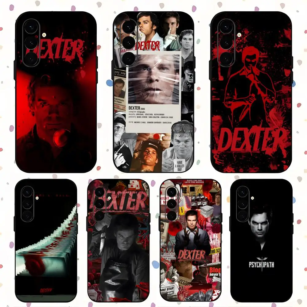 D-Dexter Morgan TV Popular Phone Case For Samsung Galaxy S25 S24 S23 S22 S21 S20 Plus Ultra Note20 Soft Black