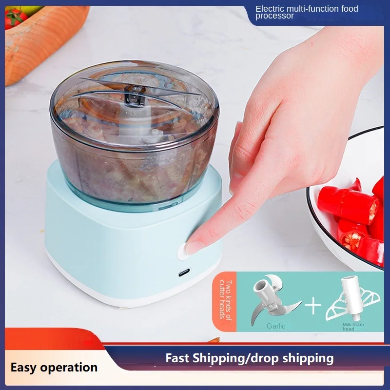 Rechargeable Mini Electric Meat Grinder 300ML Vegetable Food Chopper Automatic Kitchen Food Processor