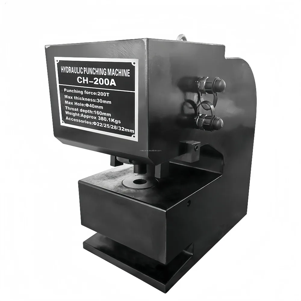 CH-200 200T Heavy Force Double Loop Electric Hole Punching Machine Hydraulic Tools For Iron Sheet & Copper Electric Punch Tool