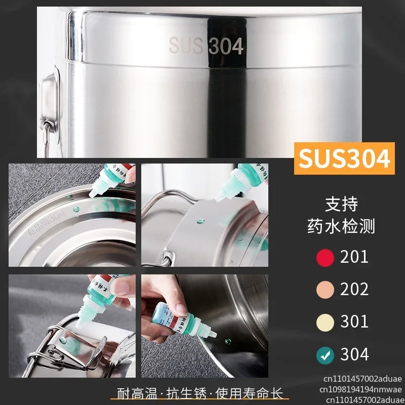 304 Stainless Steel Sealed Tank - Thickened Oil Drum with Wine Transport Drum & Faucet for Storage