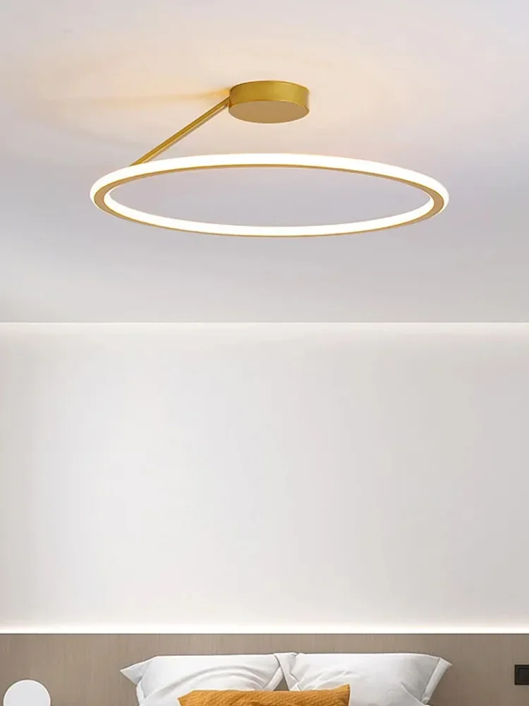 Moderne eenvoudige cirkel led-kroonluchter voor woonkamer eetkamer keuken voedsel tafels slaapkamer hanglampen home decor lichtarmatuur - afbeelding 2