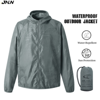 JNLN Men's Women's Waterproof Hiking Jacket Quick Dry Sun Protection Windbreaker Camping Hunting Climbing Outdoor Rain Coat