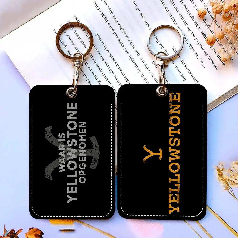 Y-Yellowstone D-Dutton R-Ranch حامل بطاقة مناسبة للبنك الأعمال حامل بطاقة العمل بطاقة الهوية الائتمانية شارة حقيبة حامل المفاتيح